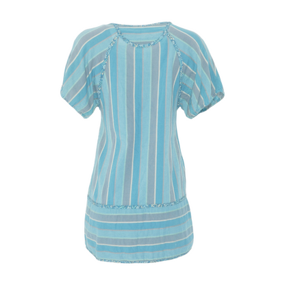 Blue Striped Mini Dress