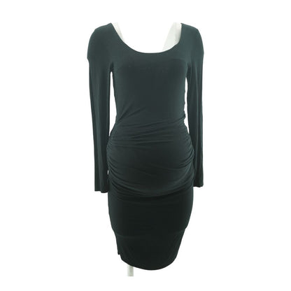 Black Maternity Midi Dress