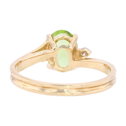 14K Yellow Gold Peridot Fashion Ring