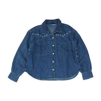 Blue Solid Button Down