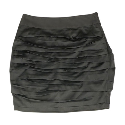 Black Solid Midi Skirt