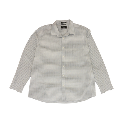 Gray Abstract Long Sleeve Button Down
