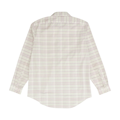Gray Plaid Long Sleeve Button Down