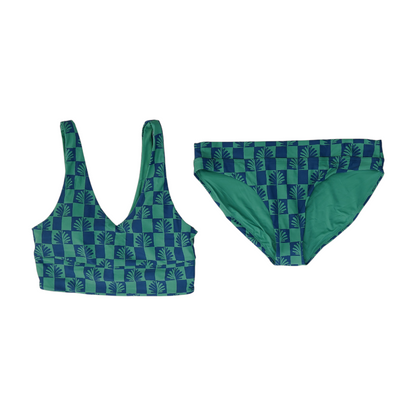 Green Print Two-Piece
