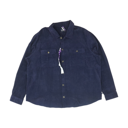 Navy Solid Long Sleeve Button Down