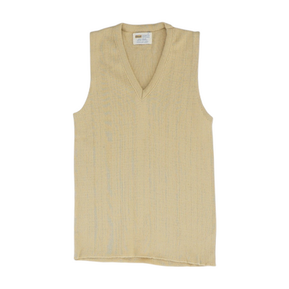 Tan Solid Vest Sweater