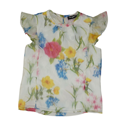 White Floral Blouse