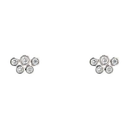1/2 ctw Sterling Silver Lab Grown Diamond Statement Earrings