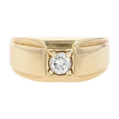 1 Ct 14K Gold Round Diamond Prong Mounted Ring