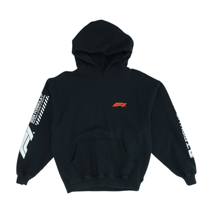 Black Graphic Hoodie Pullover