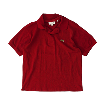 Red Solid Short Sleeve Polo