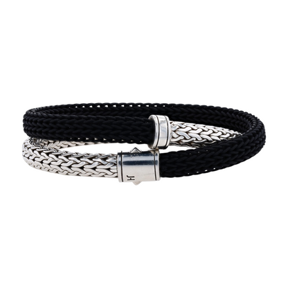 Sterling Silver Icon Wrap Chain Bracelet