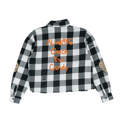 Black Plaid Flannel Button Down