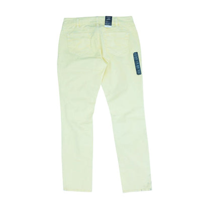 Yellow Mid Rise Skinny Leg Jeans