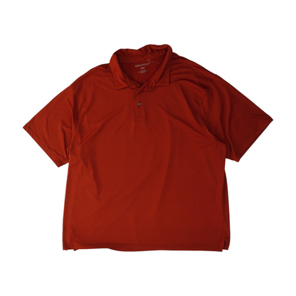 Red Solid Short Sleeve Polo