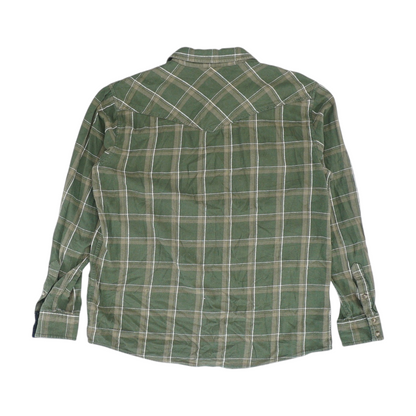 Green Plaid Flannel Button Down