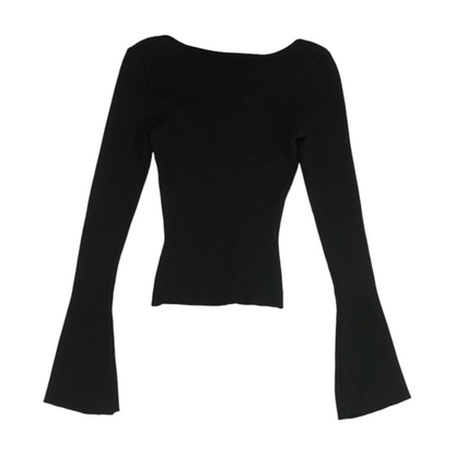 Black Floral Pullover Sweater
