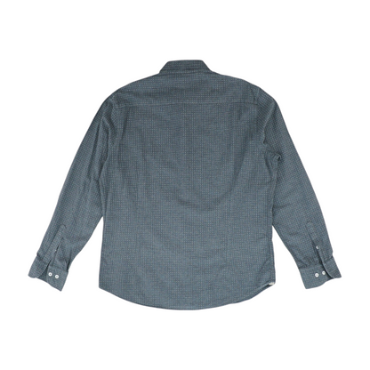 Gray Geometric Long Sleeve Button Down