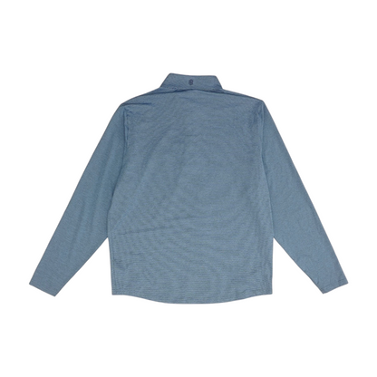 Blue Solid 1/4 Zip Pullover