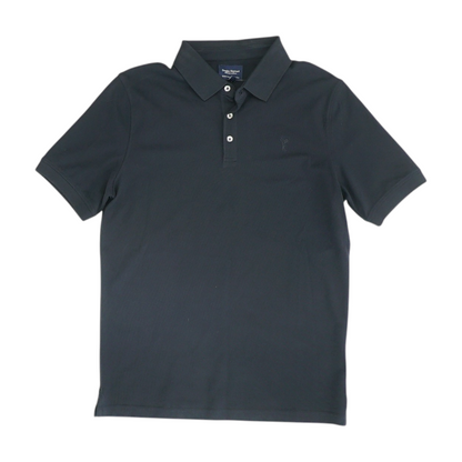 Black Solid Short Sleeve Polo