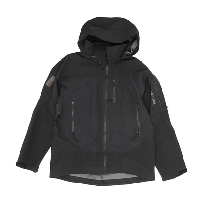 Black Solid Rain Jacket