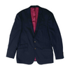 Navy Long Solid Sport Coat