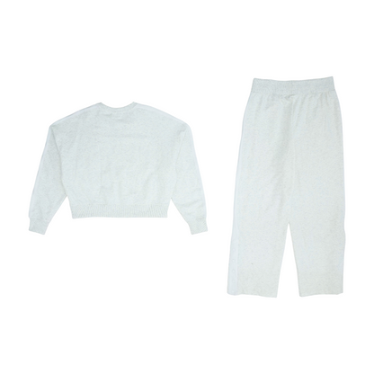 Gray Solid Pant Set
