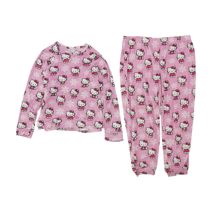 Pink Print Pajama Set