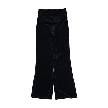 Black Solid Active Pants