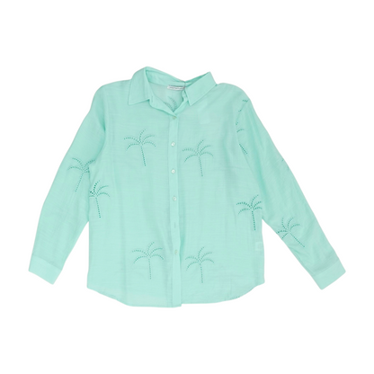 Green Button Down