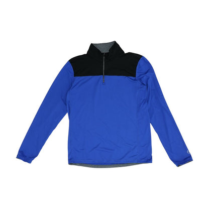 Blue Color Block 1/4 Zip Pullover