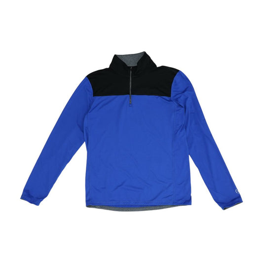 Blue Color Block 1/4 Zip Pullover
