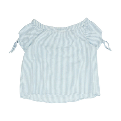 Blue Maternity Striped Blouse