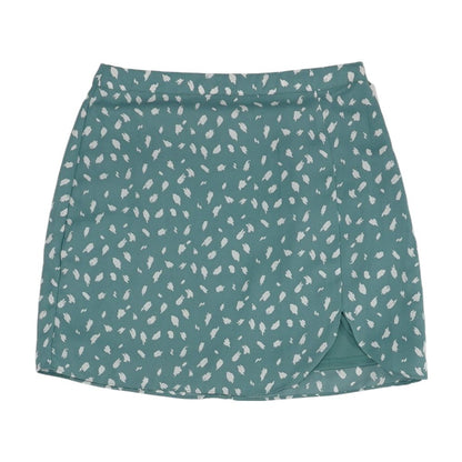 Blue Polka Dot Mini Skirt