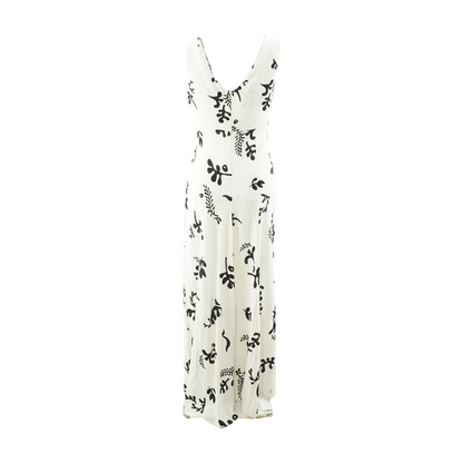 White Floral Midi Dress