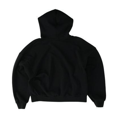 Black Solid Hoodie Pullover