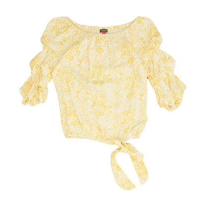 Yellow Print Blouse