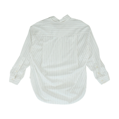 White Striped Long Sleeve Button Down