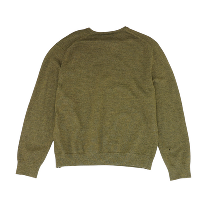 Green Solid Pullover Sweater