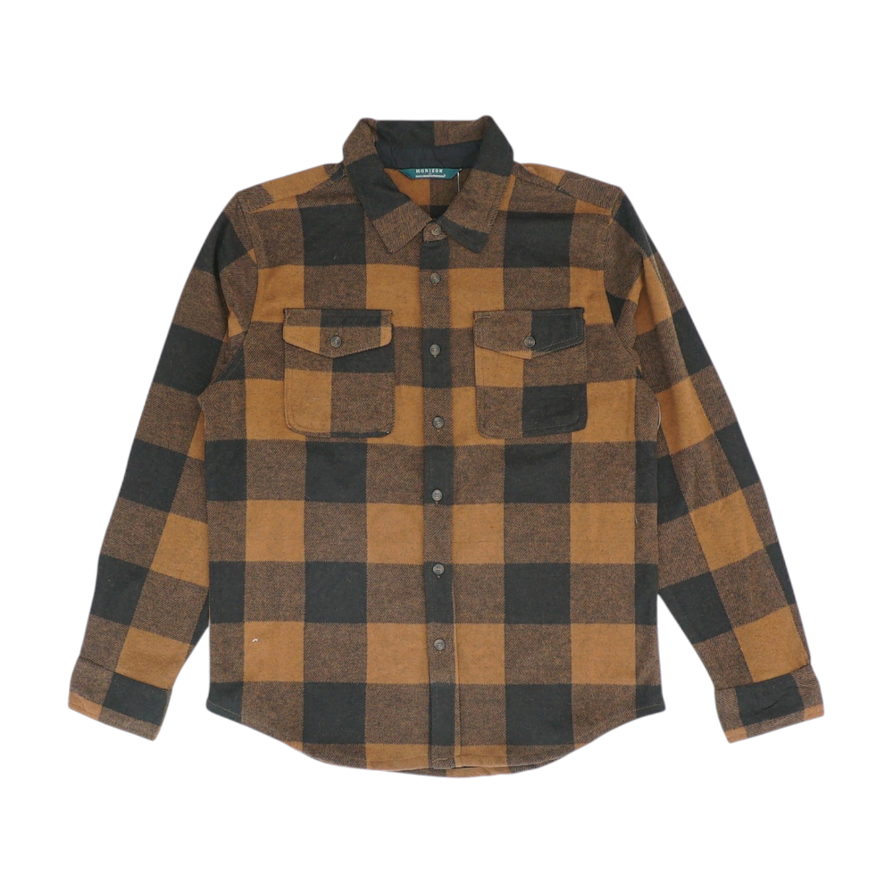 Brown Check Flannel Button Down