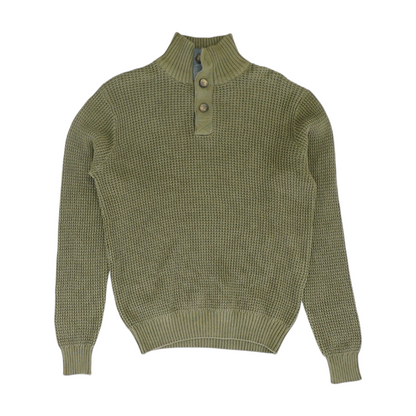 Weatherproof Vintage Green Solid Pullover Sweater – Image 1