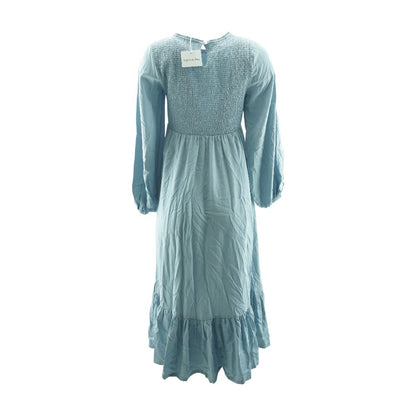 Blue Midi Maternity Dress