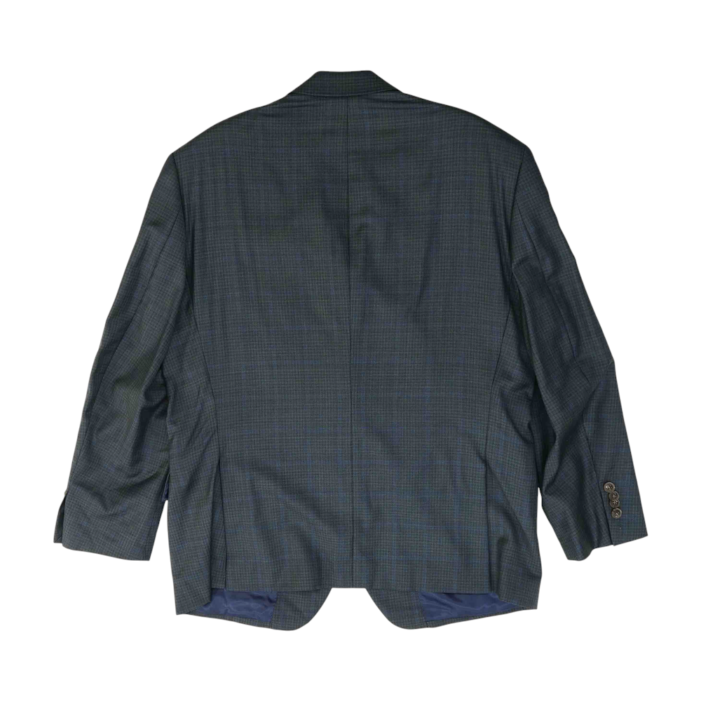 Gray Short Plaid Sport Coat