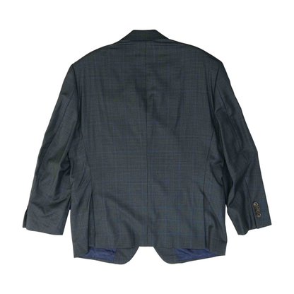 Gray Short Plaid Sport Coat