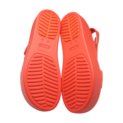Red Wedged Sandals