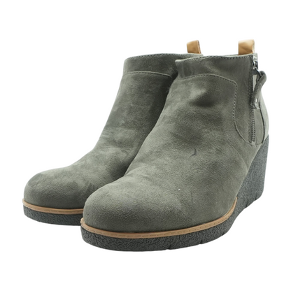 Gray Ankle Boots