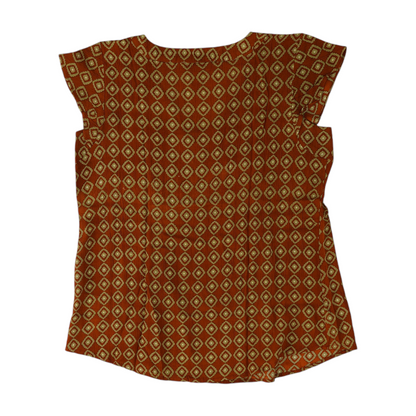 Rust Abstract Blouse