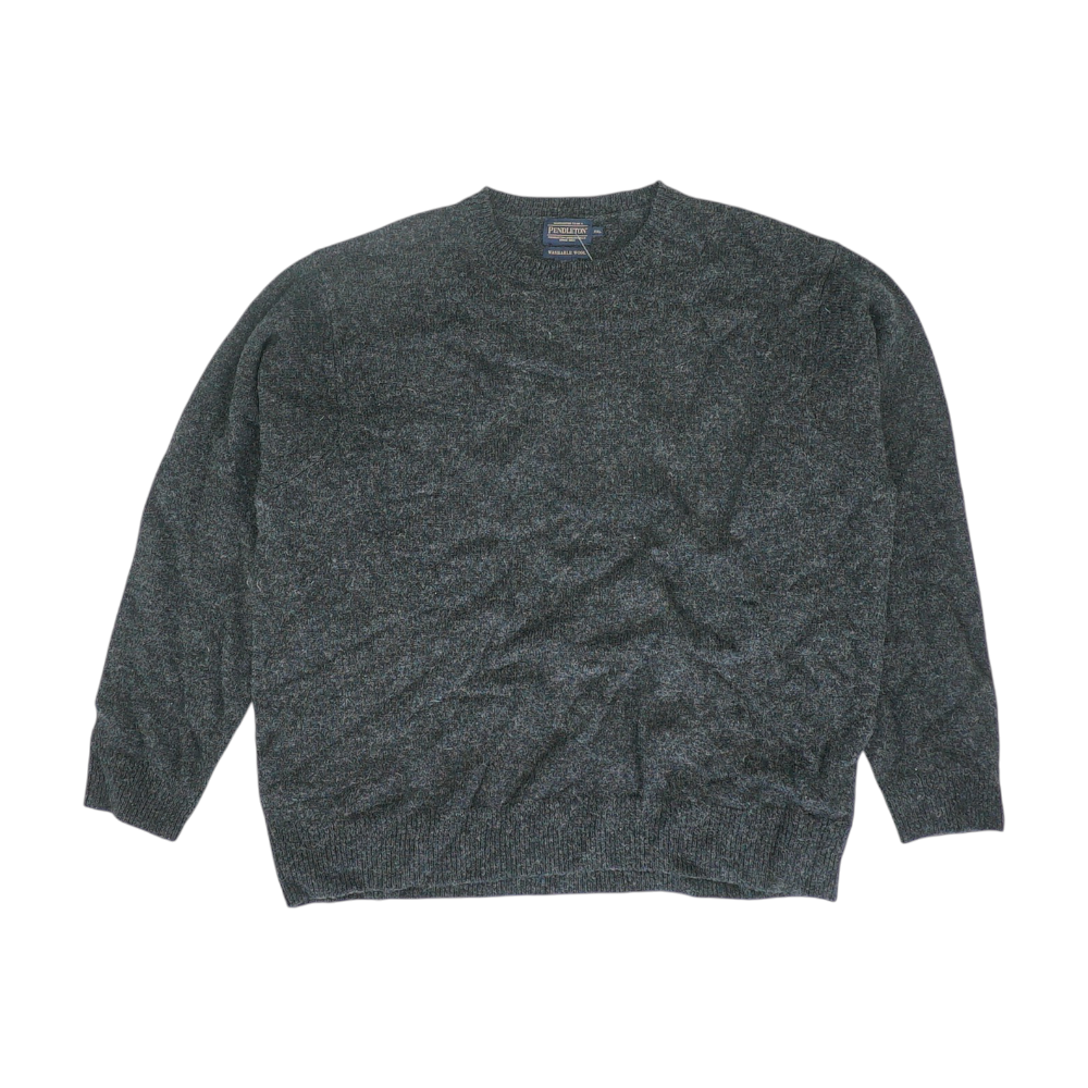 Black Solid Pullover Sweater