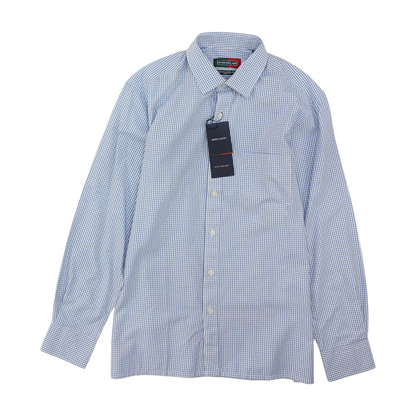 Blue Check Long Sleeve Button Down
