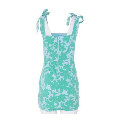 Blue Floral Mini Dress